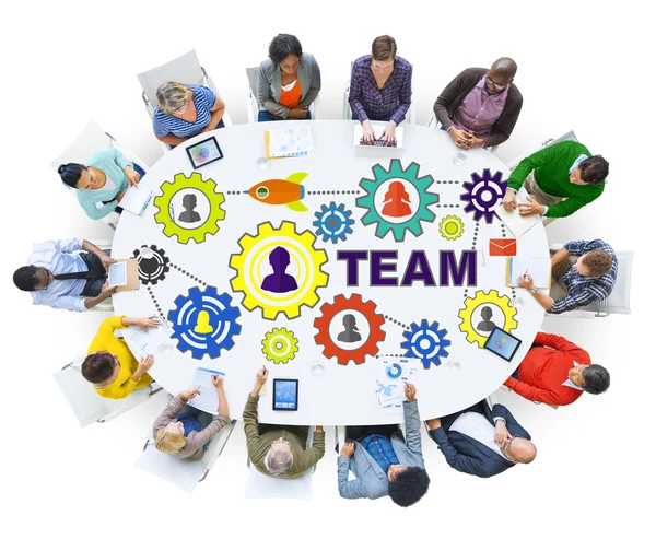 Mensen bespreken over Team Concept — Stockfoto