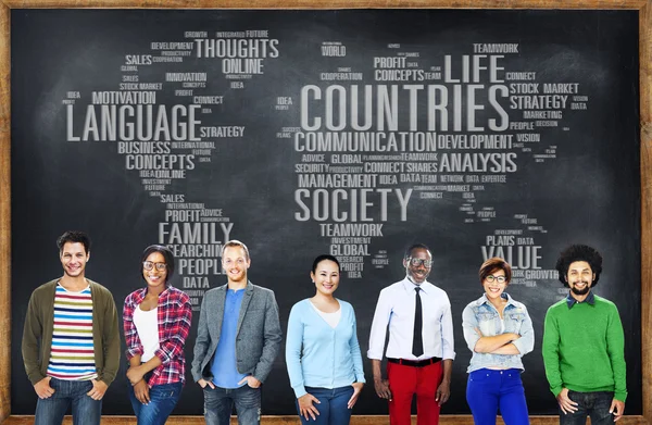 Diversas personas y países Concepto de nación — Foto de Stock