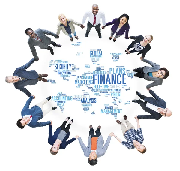 Persone diverse e concetto di finanza — Foto Stock