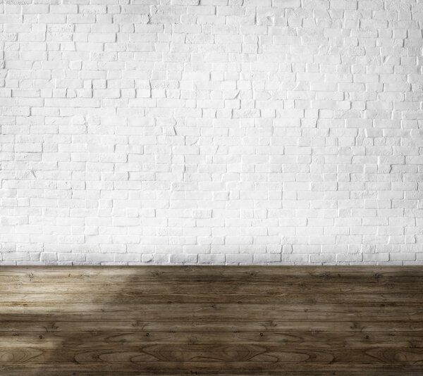 Room Made of Brick Wall and Wooden Floor