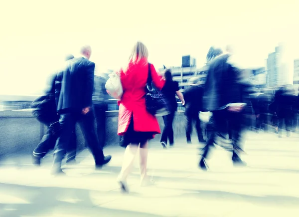 Business People in Rush Hour Walking Concept — Stock Photo, Image