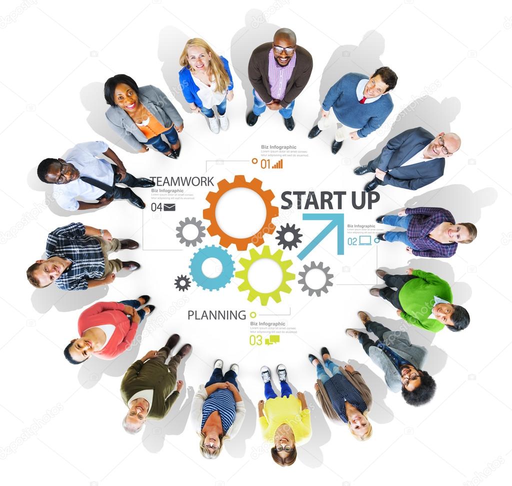 Diverse people and Start up Concept