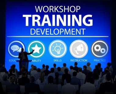 Diverse people and Workshop Training clipart