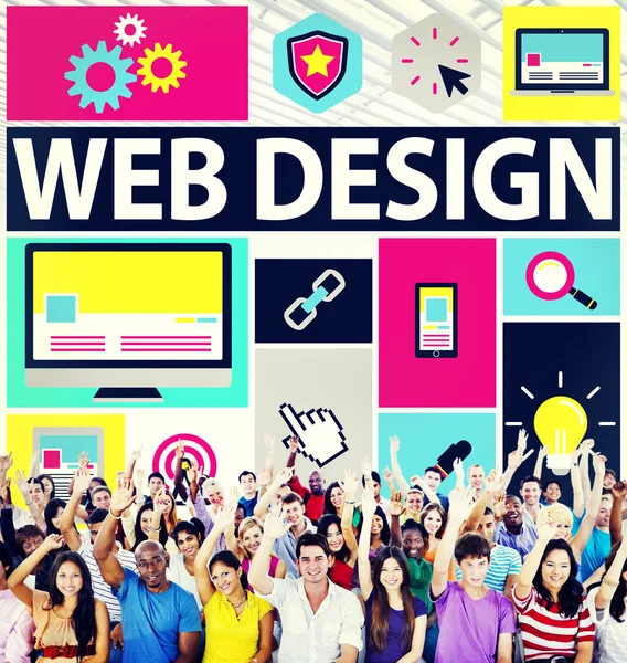 Concetto di sviluppo del Web Design — Foto Stock