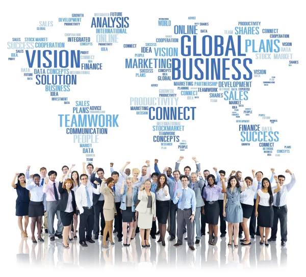 Global Business con Business People Concept — Foto Stock