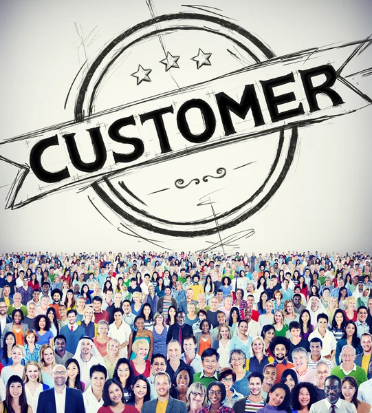 Diverse people and Customer Satisfaction Concept — Stock Photo, Image