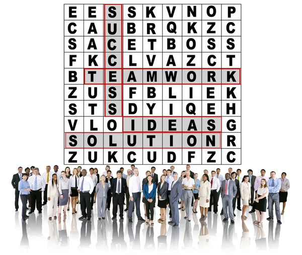 Diverse people and Success Crossword — Stock Photo, Image
