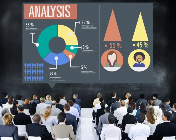 People at the seminar about Analysis Marketing — Stock Photo, Image