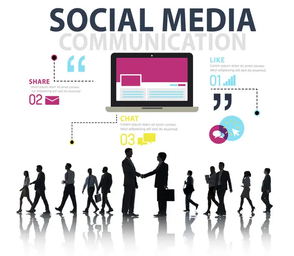 Group of People and Social Media Concept — Stock Photo, Image