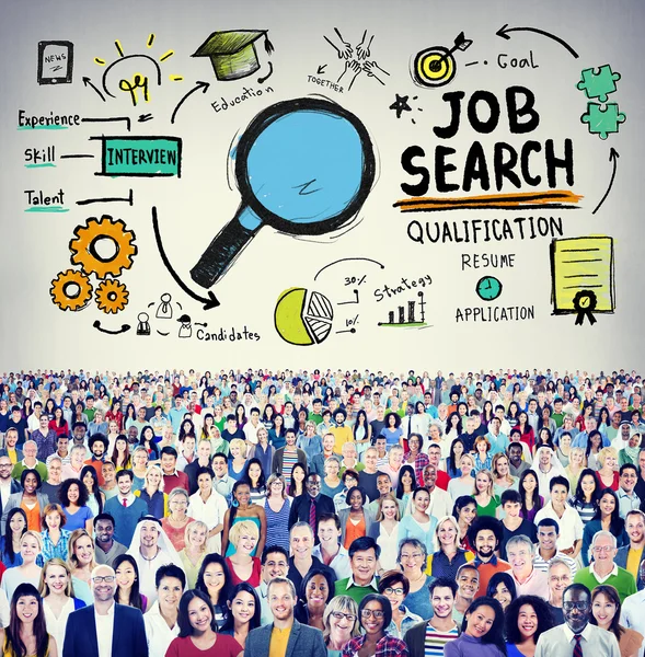 Diverse mensen en Job Search Concept — Stockfoto