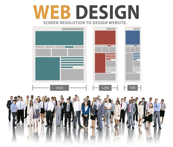 사업 사람들 및 웹 디자인 — 스톡 사진