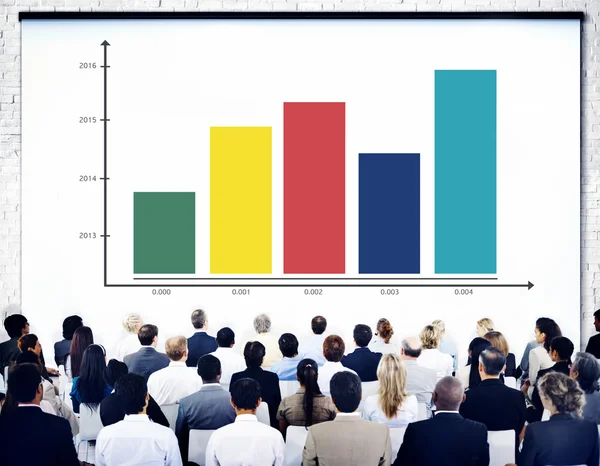 People at seminar graph — Stock Photo, Image