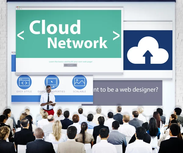Presentación de Business People Cloud — Foto de Stock