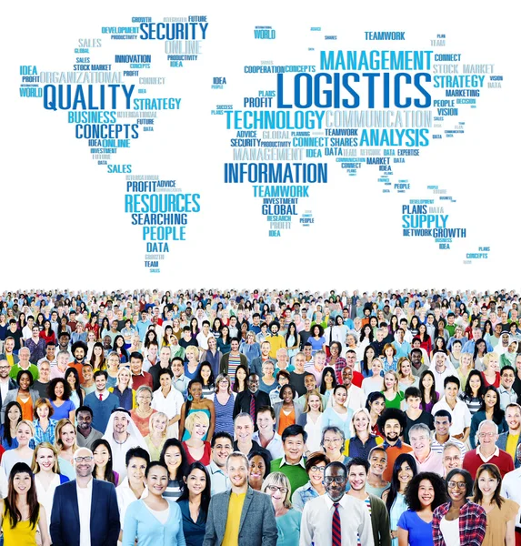 Různorodých lidí a řízení logistiky — Stock fotografie