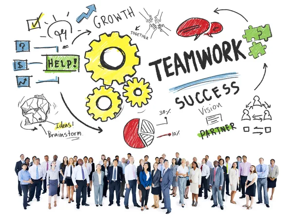 Vielfältige Menschen und Teamwork — Stockfoto
