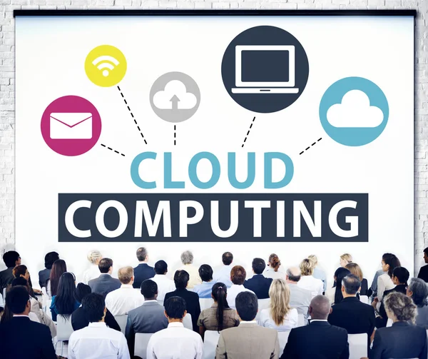 Ludzie w seminarium o cloud computing — Zdjęcie stockowe