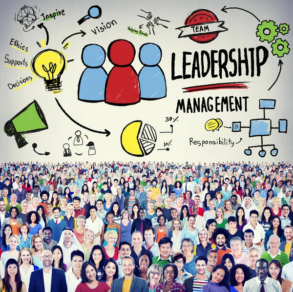 Diverse people and Leadership Management Concept — Stock Photo, Image