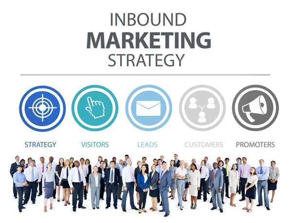 People and Inbound Marketing Strategy — Stok fotoğraf