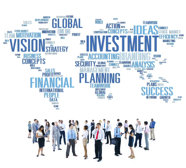 Mensen uit het bedrijfsleven en investeringen Global businessconcept — Stockfoto