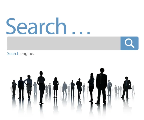 Internetové vyhledávací Engine koncept — Stock fotografie