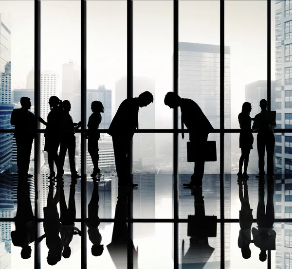 Business group Silhouettes — Stock Photo, Image