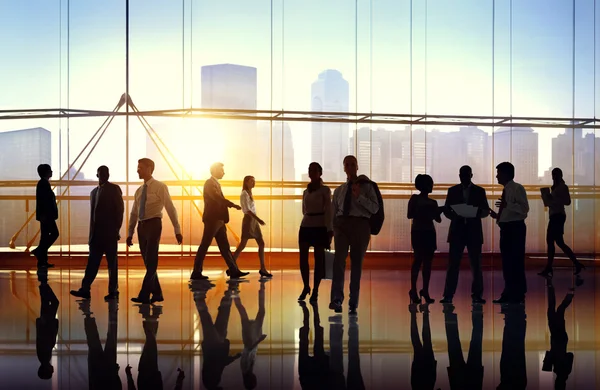 Grupo empresarial Silhouettes — Foto de Stock