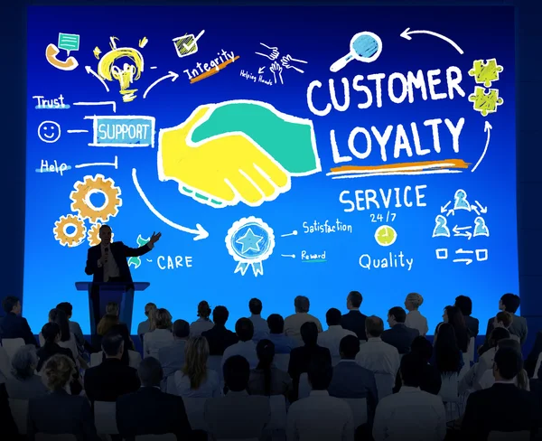 People at seminar about Customer Loyalty — Stock Photo, Image