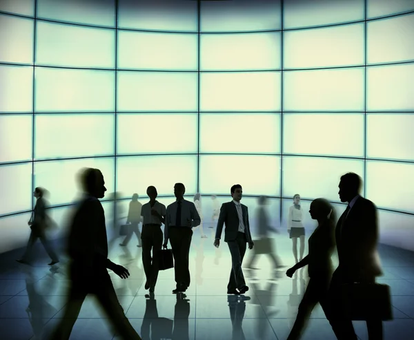 Silhouette of business people — Stock Photo, Image