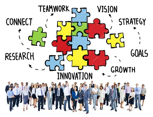 Diverse mensen en teamwork — Stockfoto