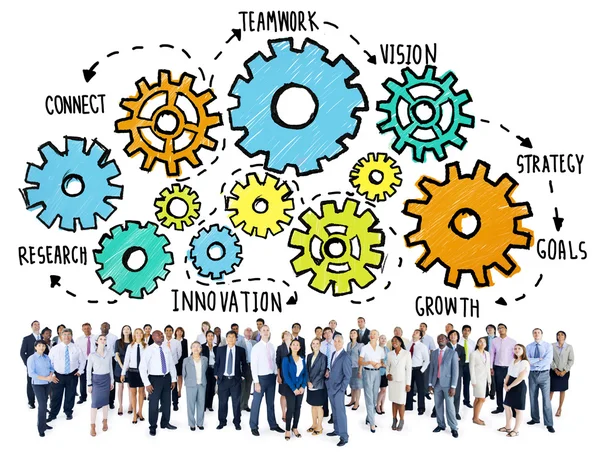 Diverse mensen en teamwork — Stockfoto