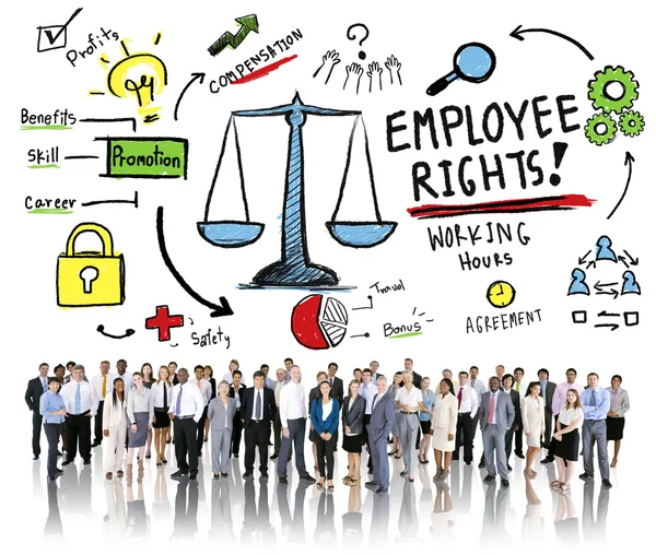 Personas diversas y derechos de los empleados — Foto de Stock