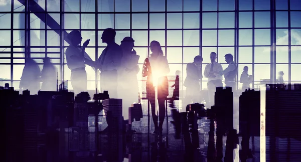 Business group Silhouettes — Stock Photo, Image