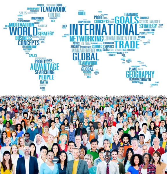 Pessoas diversas e conceito internacional — Fotografia de Stock