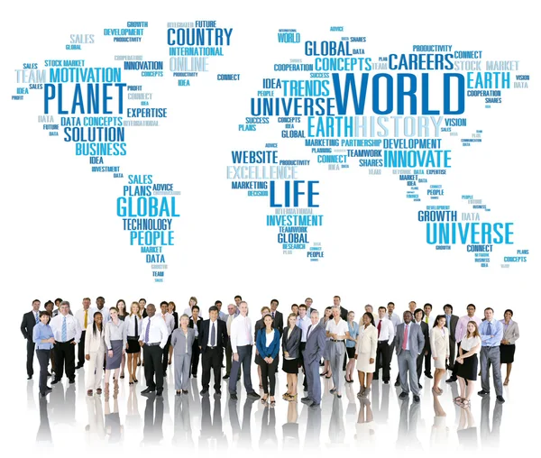 Diverse people and World Globalization International — Stock Photo, Image