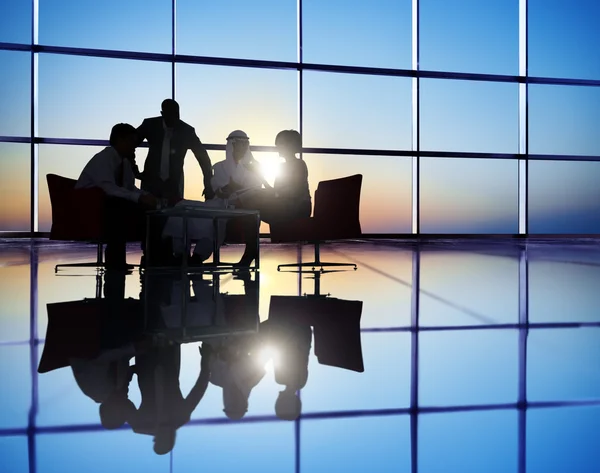 Business group Silhouettes — Stock Photo, Image