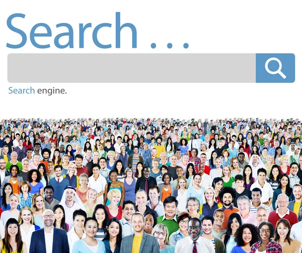 Diverse people and Seo Online — Stock Photo, Image