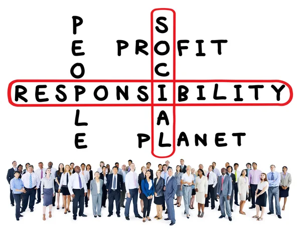 Verschiedene Menschen und soziale Verantwortung — Stockfoto