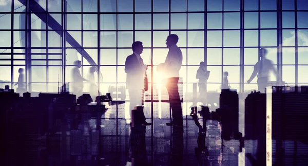 Business group Silhouettes — Stock Photo, Image