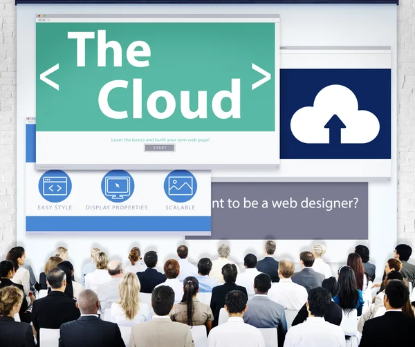 People and Cloud Web Design — Φωτογραφία Αρχείου