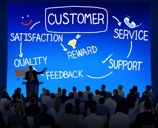 People at seminar about Customer Satisfaction — Stock Photo, Image