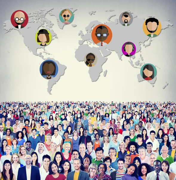 Persone diverse e comunità globale — Foto Stock