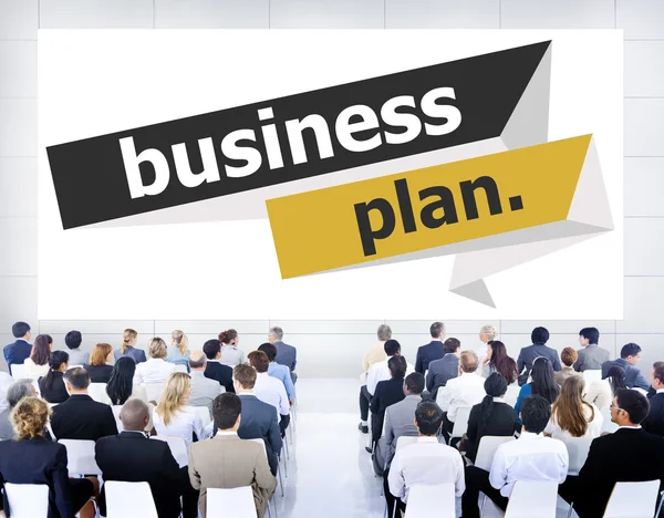 People at seminar about Business Plan — Stock Photo, Image