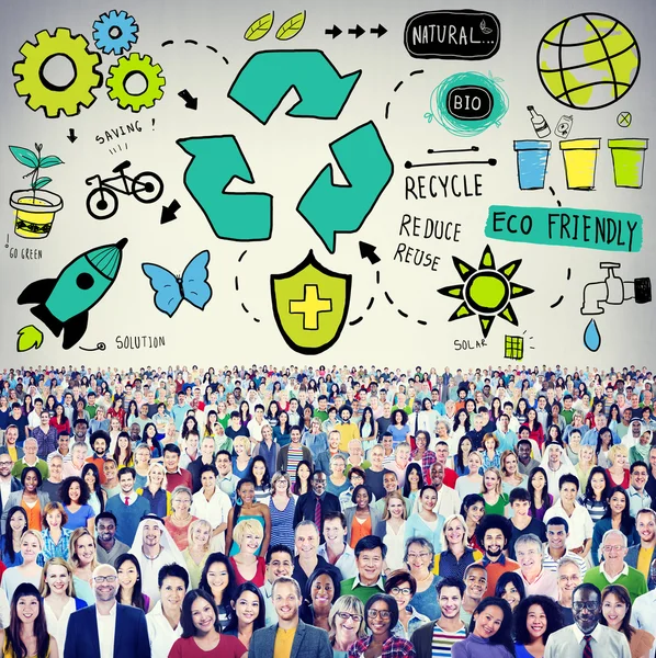 Diverse people and Recycle Concept — Stock Photo, Image