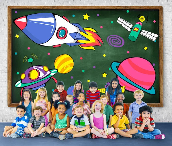 Adorable smiling children — Stock Photo, Image