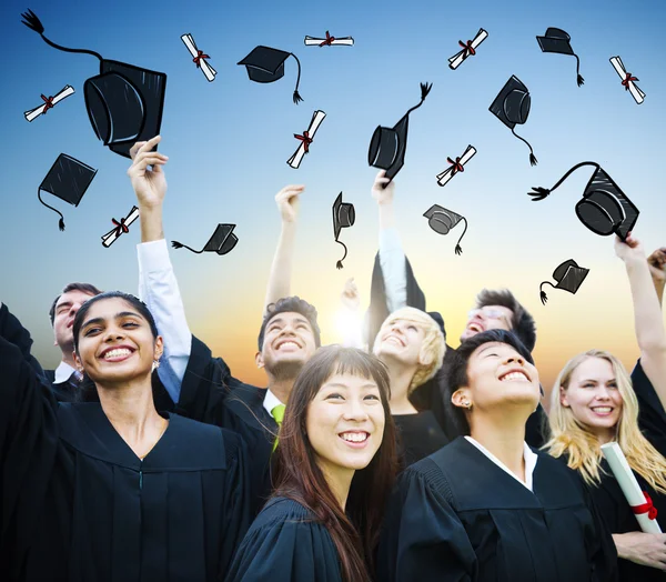 Öğrenciler kapaklar hava atmak