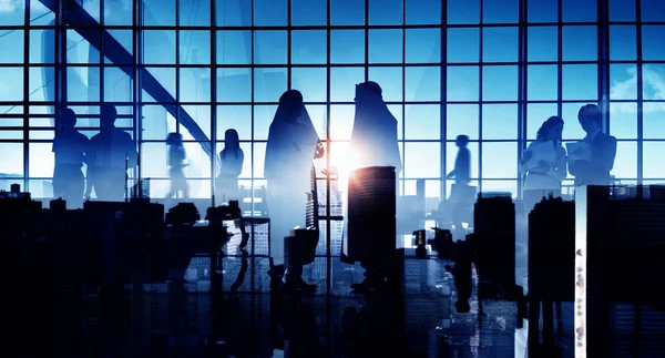 Business group Silhouettes — Stock Photo, Image