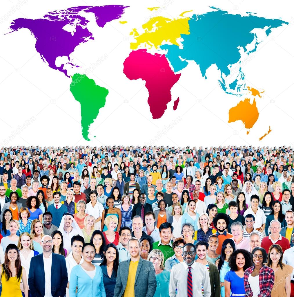 Diverse people and World Global Concept