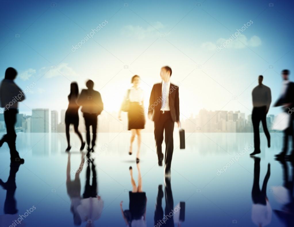 Business People and Cityscape Concept