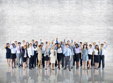 İş insanlar kutlama başarı