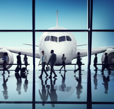 Havaalanında seyahat iş adamları